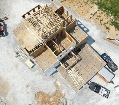 Construction drone photography
